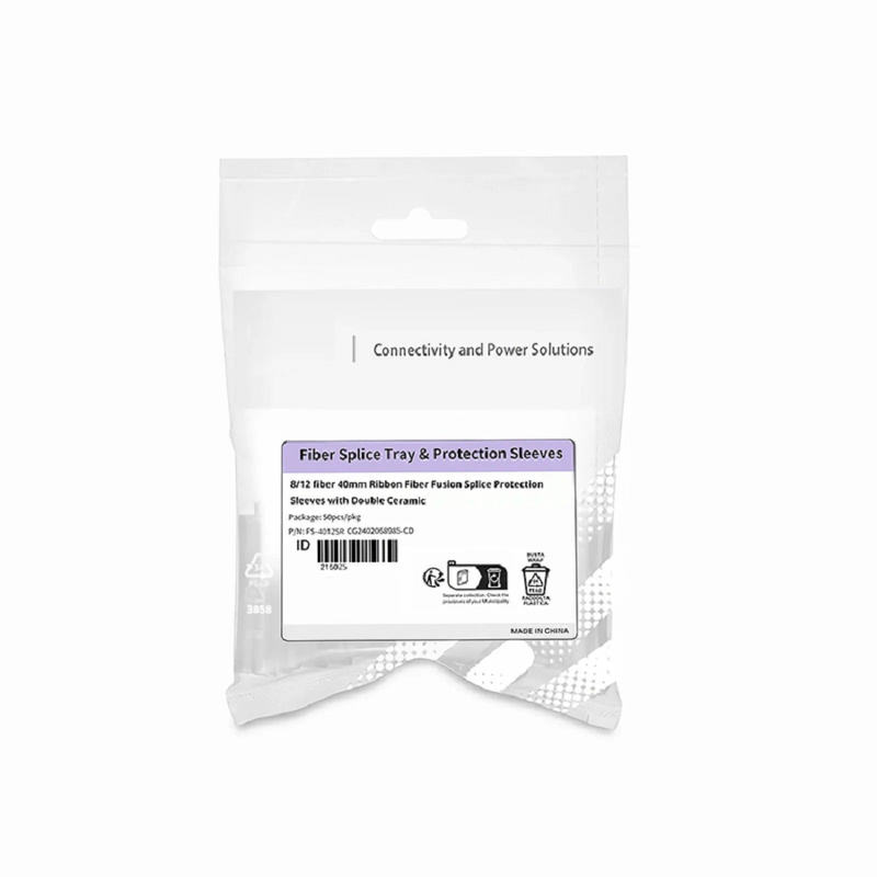 SFPS 40mm Ribbon Fiber Fusion Splice Protection Sleeves for 8/12 Fibers, 50pcs/pkg SFPS