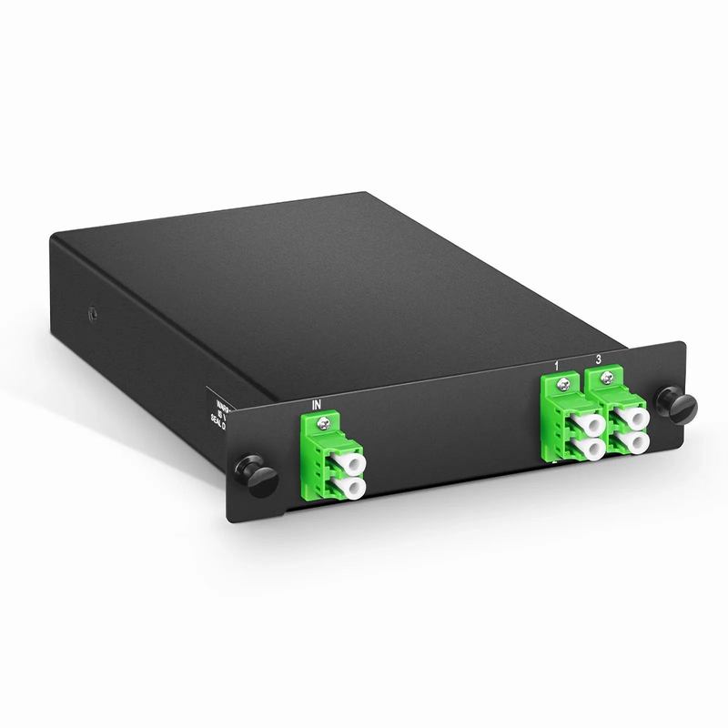 SFPS 1 x 4 PLC Fiber Splitter, Standard LGX Cassette, LC/APC, Singlemode SFPS