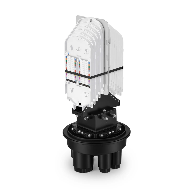 SFPS 240 Fibers 1In-4Out Dome Fiber Optic Splice Closure, Mechanical Seal, with 1 Pre-installed Fusion Splice Tray SFPS