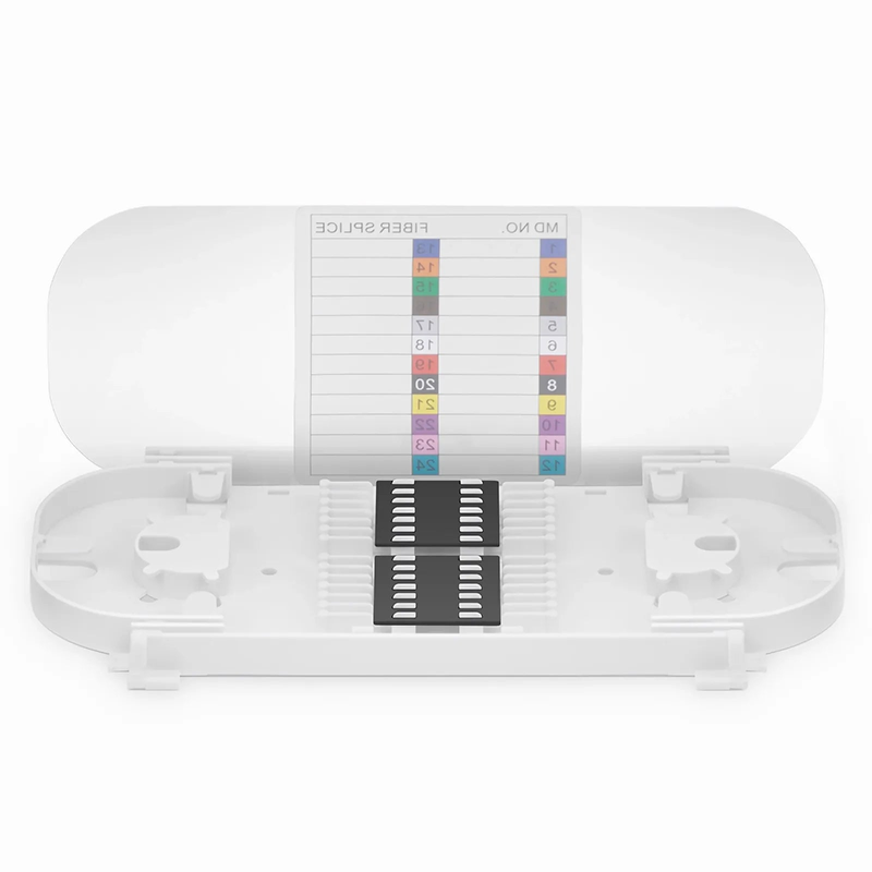 SFPS 24 Fibers Fusion Splice Tray, Plastic, 0.47" x 8.78" x 4.57" SFPS