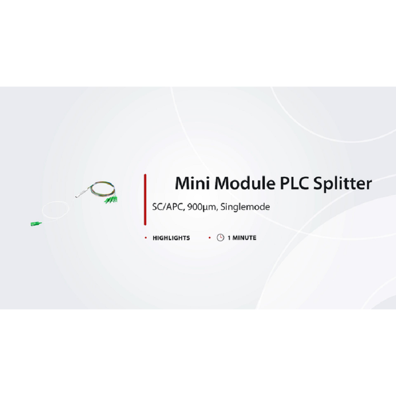 SFPS 1 x 4 PLC Fiber Splitter, Mini Module, 900m, SC/APC, Singlemode SFPS