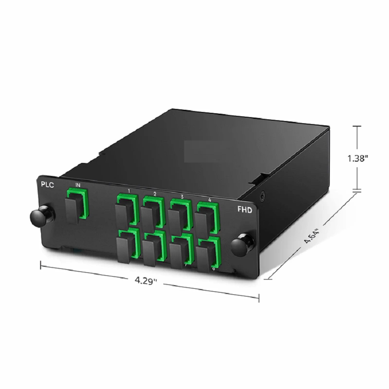 SFPS 1 x 8 PLC Fiber Splitter, Standard FHDA Cassette SC/APC, Singlemode, for Optical LAN SFPS