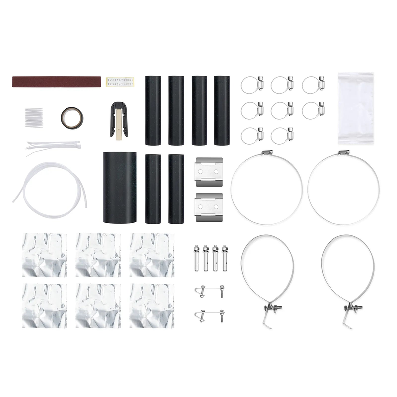 SFPS 288 Fibers 1In-6Out Dome Fiber Optic Splice Closure, Heat Shrink Seal, with 1 Pre-installed Fusion Splice Tray SFPS