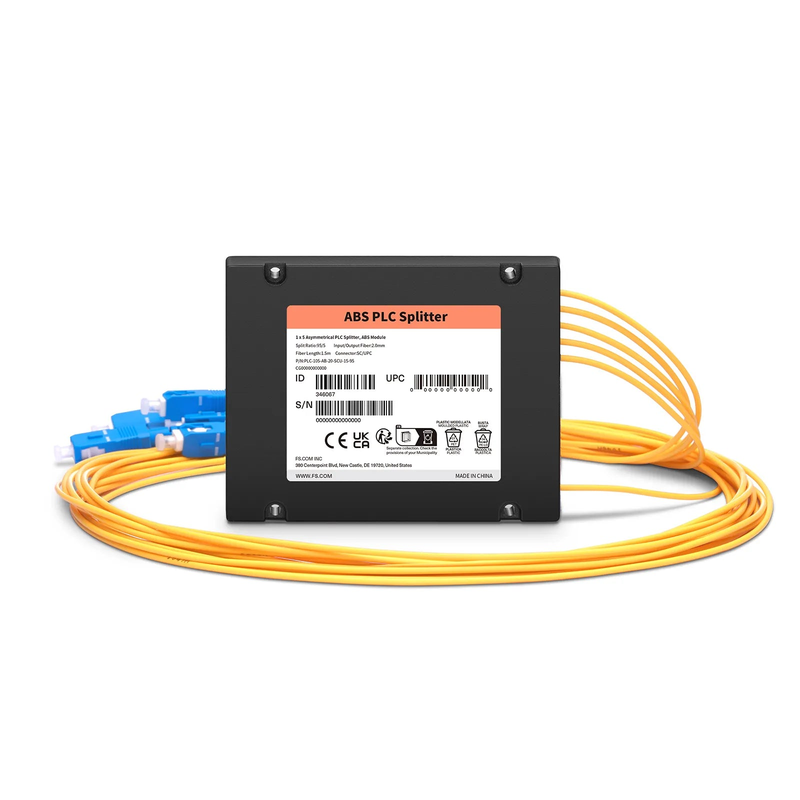 SFPS 1 x 5 Asymmetrical PLC Fiber Splitter, ABS Module, 95/5, 2.0mm, SC/UPC, Singlemode SFPS