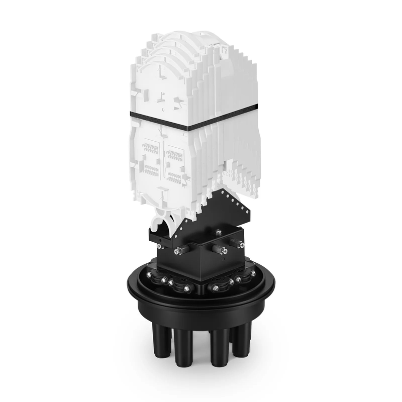 SFPS 240 Fibers 1In-6Out Dome Fiber Optic Splice Closure, Heat Shrink Seal, with 1 Pre-installed Fusion Splice Tray SFPS