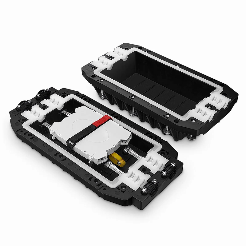 SFPS 96 Fibers 2In-2Out In-Line Fiber Optic Splice Closure, Mechanical Seal, with 1 Pre-installed Fusion Splice Tray SFPS