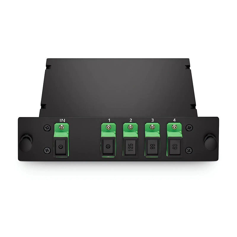 SFPS 1 x 4 PLC Fiber Splitter, Standard LGX Cassette, SC/APC, Singlemode SFPS