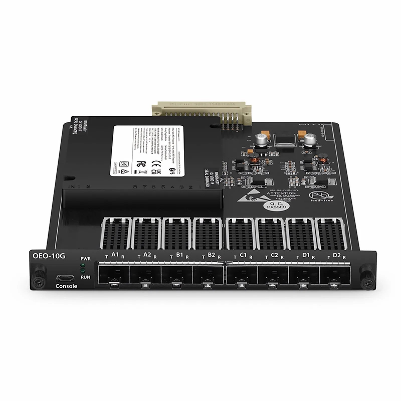 SFPS FMT4DL-OEO10GSFP, 4 Channels WDM Transponder (Converter) for FMT Managed Chassis, 8 SFP/SFP+ Slots SFPS