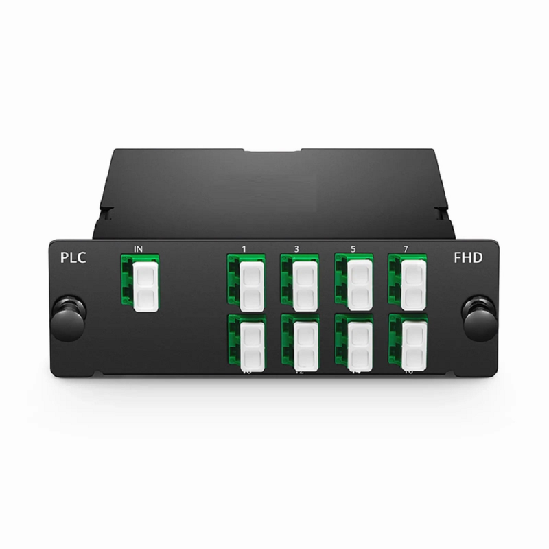 SFPS 1 x 8 PLC Fiber Splitter, Standard FHDA Cassette LC/APC, Singlemode, for Optical LAN SFPS