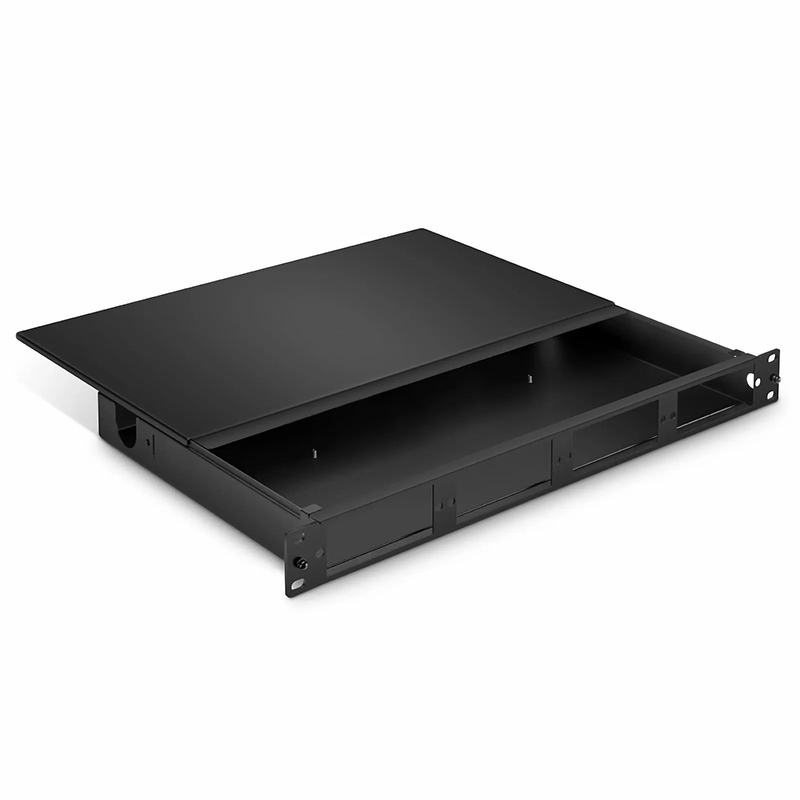 SFPS FHDA High Density 1U Rack Mount Enclosure Unloaded, Tool-less Removable Top Cover, Holds up to 4 x FHDA Cassettes, Panels, or Splice Trays, 144 Fibers (LC) SFPS