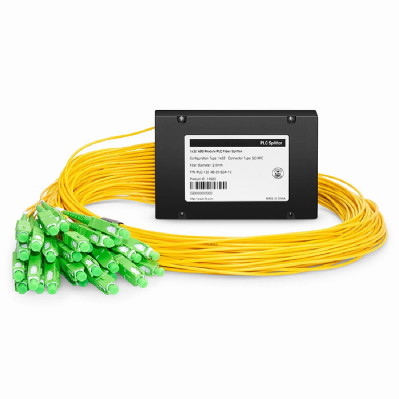 SFPS 1 x 32 PLC Fiber Splitter, Splice/Pigtailed ABS Module, 2.0mm, SC/APC, Singlemode SFPS
