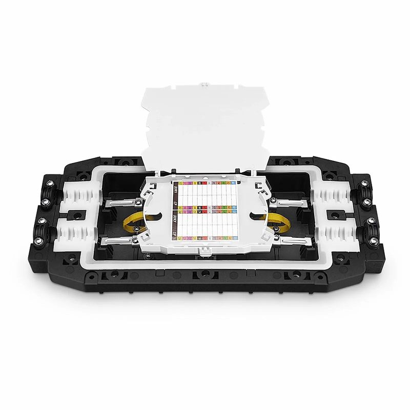 SFPS 96 Fibers 2In-2Out In-Line Fiber Optic Splice Closure, Mechanical Seal, with 1 Pre-installed Fusion Splice Tray SFPS