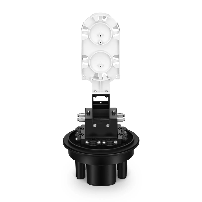SFPS 240 Fibers 1In-6Out Dome Fiber Optic Splice Closure, Heat Shrink Seal, with 1 Pre-installed Fusion Splice Tray SFPS