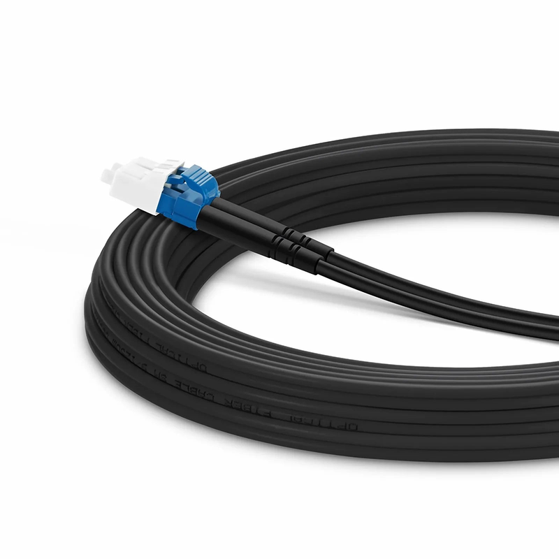 SFPS 30m (98ft) Industrial Armored Fiber Patch Cable, LC UPC to LC UPC, Duplex, 2 Fibers, Single Mode (OS2), TPU SFPS