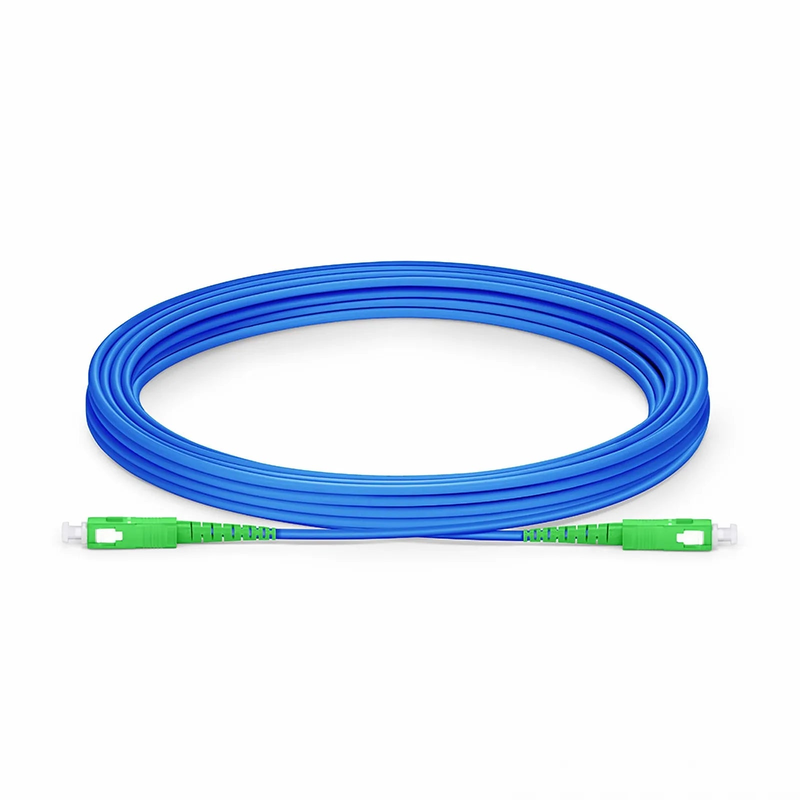 SFPS 5m (16ft) Armored Fiber Patch Cable, 1 Fiber, SC APC Simplex to SC APC Simplex, Single Mode (OS2), Riser (OFCR), 3.0mm, Blue SFPS