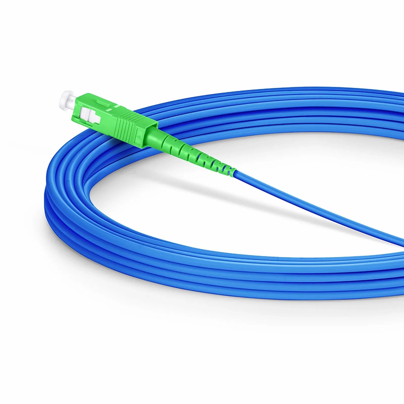 SFPS 15m (49ft) Armored Fiber Patch Cable, 1 Fiber, SC APC Simplex to SC APC Simplex, Single Mode (OS2), Riser (OFCR), 3.0mm, Blue SFPS
