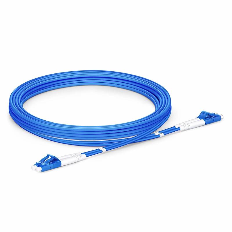 SFPS 3m (10ft) Armored Fiber Patch Cable, 2 Fibers, LC UPC Duplex to LC UPC Duplex, Single Mode (OS2), Riser (OFCR), 3.0mm, Blue SFPS