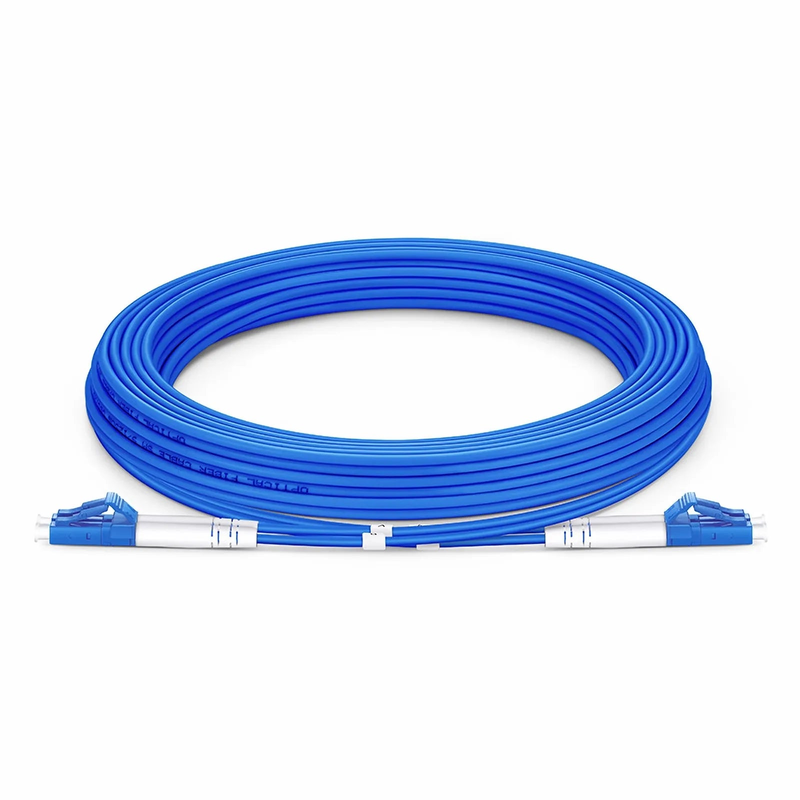 SFPS 5m (16ft) Armored Fiber Patch Cable, 2 Fibers, LC UPC Duplex to LC UPC Duplex, Single Mode (OS2), Riser (OFCR), 3.0mm, Blue SFPS