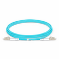 SFPS 2m (7ft) Armored Fiber Patch Cable, 2 Fibers, LC UPC Duplex to LC UPC Duplex, Multimode (OM4), Riser (OFCR), 3.0mm, Aqua SFPS