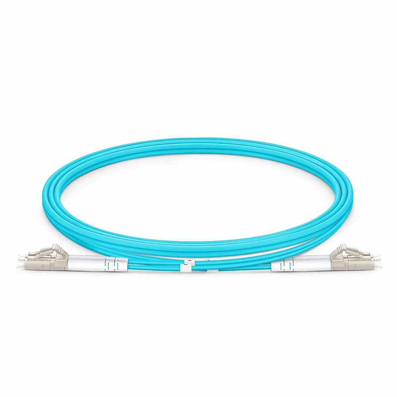 SFPS 1m (3ft) Armored Fiber Patch Cable, 2 Fibers, LC UPC Duplex to LC UPC Duplex, Multimode (OM4), Riser (OFCR), 3.0mm, Aqua SFPS