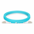 SFPS 3m (10ft) Armored Fiber Patch Cable, 2 Fibers, LC UPC Duplex to LC UPC Duplex, Multimode (OM4), Riser (OFCR), 3.0mm, Aqua SFPS
