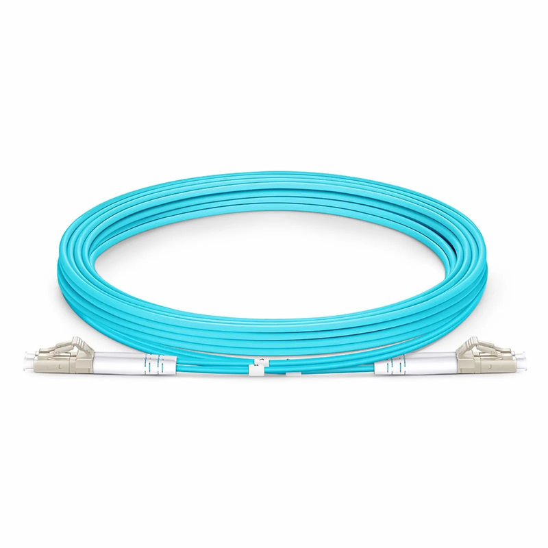 SFPS 3m (10ft) Armored Fiber Patch Cable, 2 Fibers, LC UPC Duplex to LC UPC Duplex, Multimode (OM4), Riser (OFCR), 3.0mm, Aqua SFPS