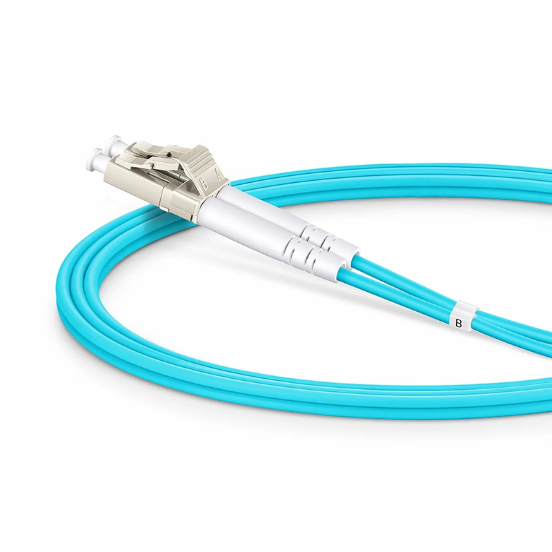 SFPS 1m (3ft) Armored Fiber Patch Cable, 2 Fibers, LC UPC Duplex to LC UPC Duplex, Multimode (OM4), Riser (OFCR), 3.0mm, Aqua SFPS