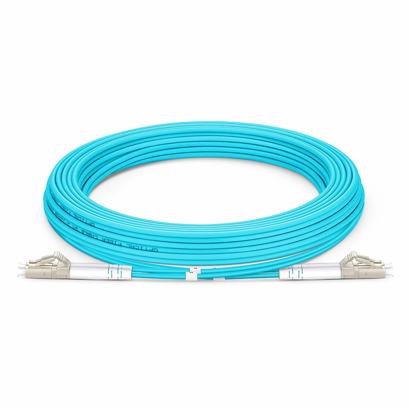 SFPS 5m (16ft) Armored Fiber Patch Cable, 2 Fibers, LC UPC Duplex to LC UPC Duplex, Multimode (OM4), Riser (OFCR), 3.0mm, Aqua SFPS