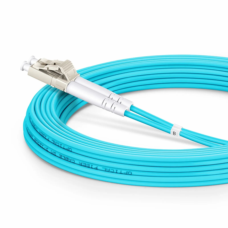 SFPS 5m (16ft) Armored Fiber Patch Cable, 2 Fibers, LC UPC Duplex to LC UPC Duplex, Multimode (OM4), Riser (OFCR), 3.0mm, Aqua SFPS