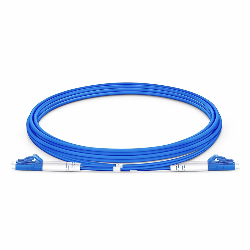SFPS 2m (7ft) Armored Fiber Patch Cable, 2 Fibers, LC UPC Duplex to LC UPC Duplex, Single Mode (OS2), Riser (OFCR), 3.0mm, Blue SFPS