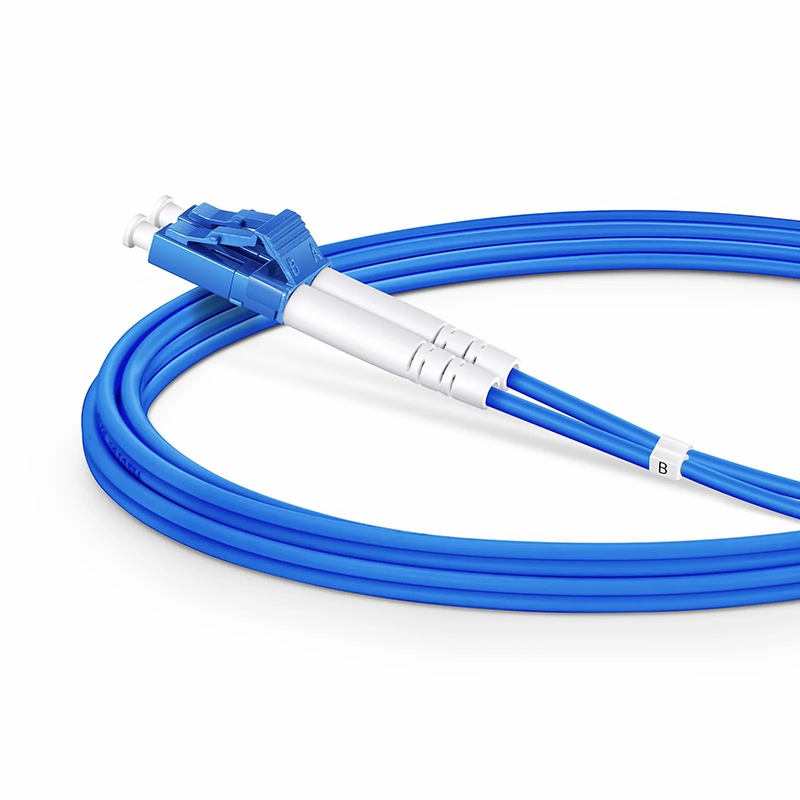 SFPS 2m (7ft) Armored Fiber Patch Cable, 2 Fibers, LC UPC Duplex to LC UPC Duplex, Single Mode (OS2), Riser (OFCR), 3.0mm, Blue SFPS