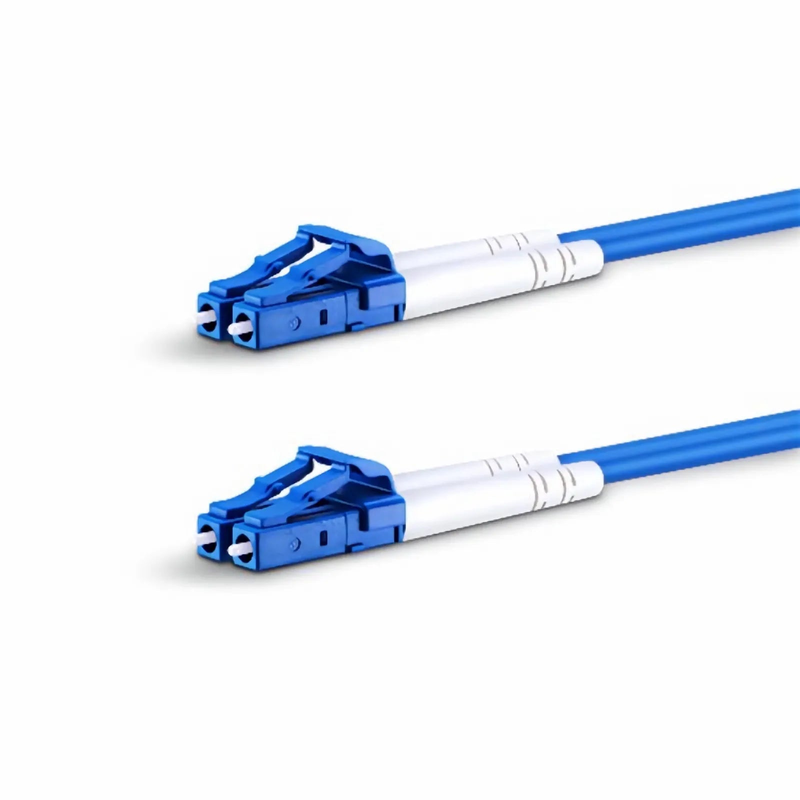 SFPS 2m (7ft) Armored Fiber Patch Cable, 2 Fibers, LC UPC Duplex to LC UPC Duplex, Single Mode (OS2), Riser (OFCR), 3.0mm, Blue SFPS