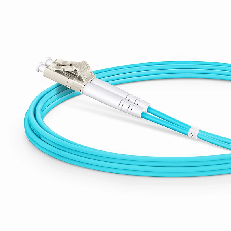 SFPS 2m (7ft) Armored Fiber Patch Cable, 2 Fibers, LC UPC Duplex to LC UPC Duplex, Multimode (OM3), Riser (OFCR), 3.0mm, Aqua SFPS