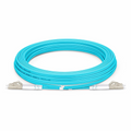 SFPS 5m (16ft) Armored Fiber Patch Cable, 2 Fibers, LC UPC Duplex to LC UPC Duplex, Multimode (OM3), Riser (OFCR), 3.0mm, Aqua SFPS