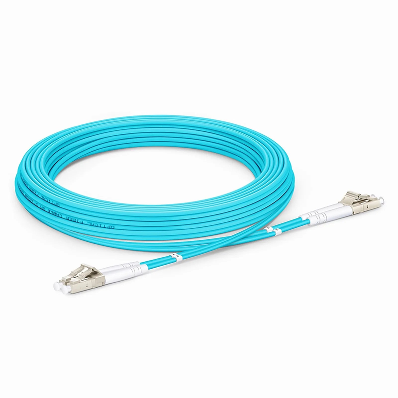SFPS 5m (16ft) Armored Fiber Patch Cable, 2 Fibers, LC UPC Duplex to LC UPC Duplex, Multimode (OM3), Riser (OFCR), 3.0mm, Aqua SFPS