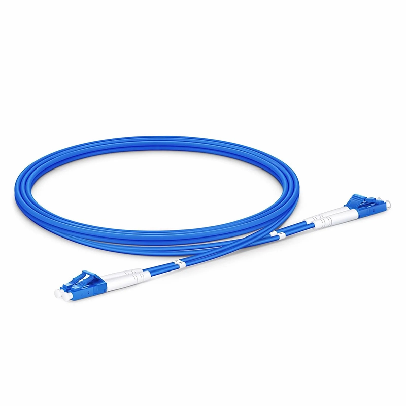 SFPS 1m (3ft) Armored Fiber Patch Cable, 2 Fibers, LC UPC Duplex to LC UPC Duplex, Single Mode (OS2), LSZH, 3.0mm, Blue SFPS