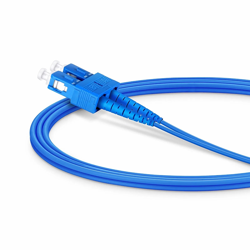 SFPS 1m (3ft) Armored Fiber Patch Cable, 2 Fibers, LC UPC Duplex to SC UPC Duplex, Single Mode (OS2), LSZH, 3.0mm, Blue SFPS