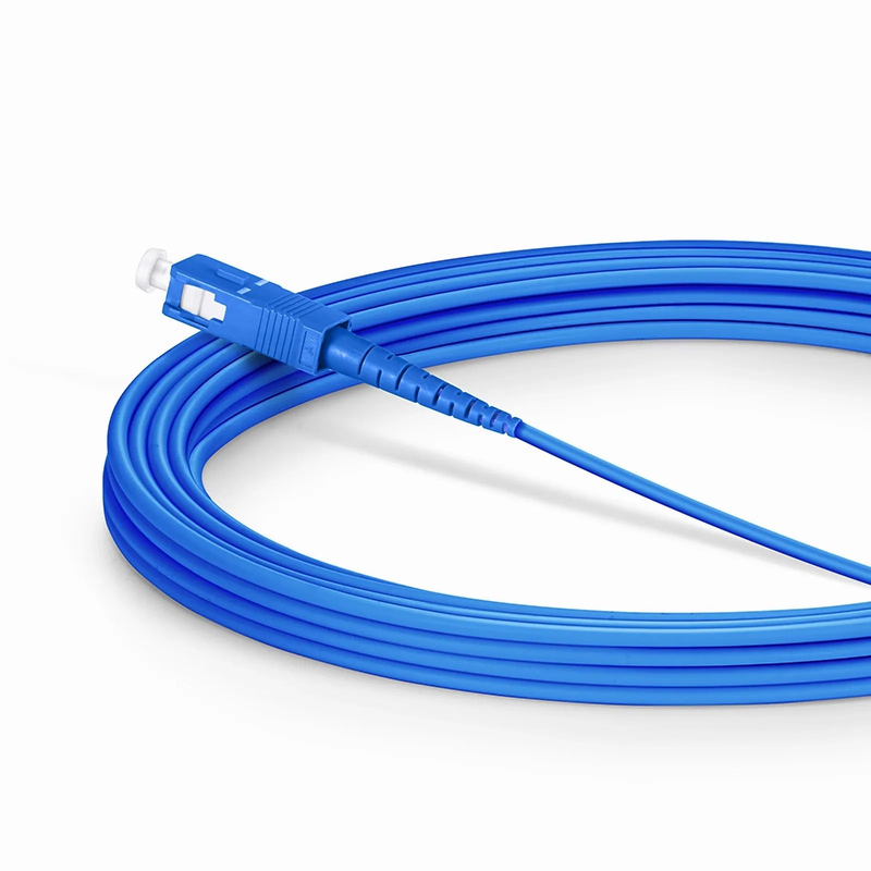 SFPS 5m (16ft) Armored Fiber Patch Cable, 1 Fiber, SC UPC Simplex to SC APC Simplex, Single Mode (OS2), Riser (OFCR), 3.0mm, Blue SFPS