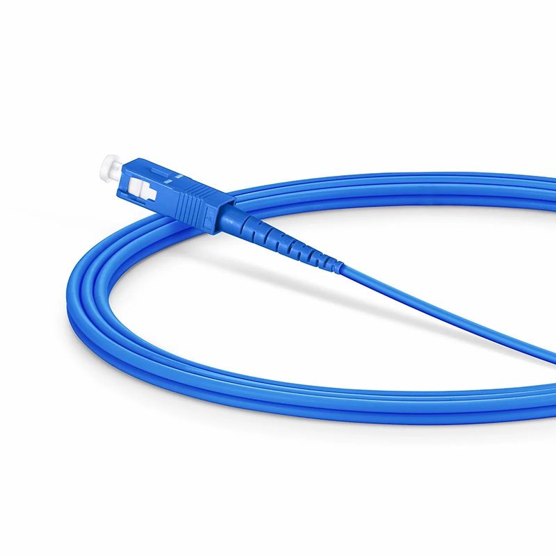 SFPS 2m (7ft) Armored Fiber Patch Cable, 1 Fiber, SC UPC Simplex to SC APC Simplex, Single Mode (OS2), Riser (OFCR), 3.0mm, Blue SFPS