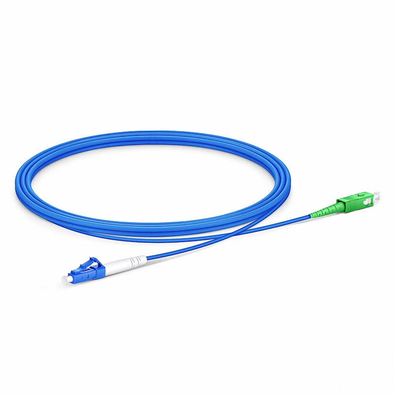 SFPS 2m (7ft) Armored Fiber Patch Cable, 1 Fiber, LC UPC Simplex to SC APC Simplex, Single Mode (OS2), Riser (OFCR), 3.0mm, Blue SFPS