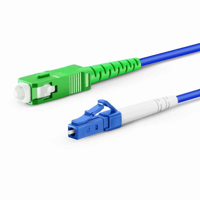 SFPS 2m (7ft) Armored Fiber Patch Cable, 1 Fiber, LC UPC Simplex to SC APC Simplex, Single Mode (OS2), Riser (OFCR), 3.0mm, Blue SFPS
