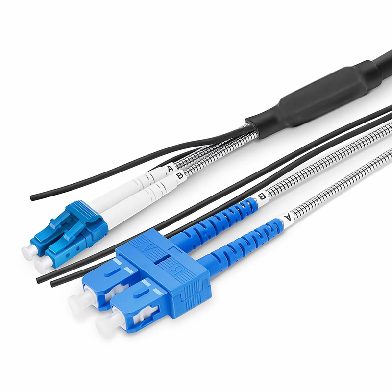 SFPS 50m (164ft) LC UPC to SC UPC Duplex OS2 Single Mode 7.0mm LSZH FTTA Outdoor Fiber Patch Cable for Base Station SFPS