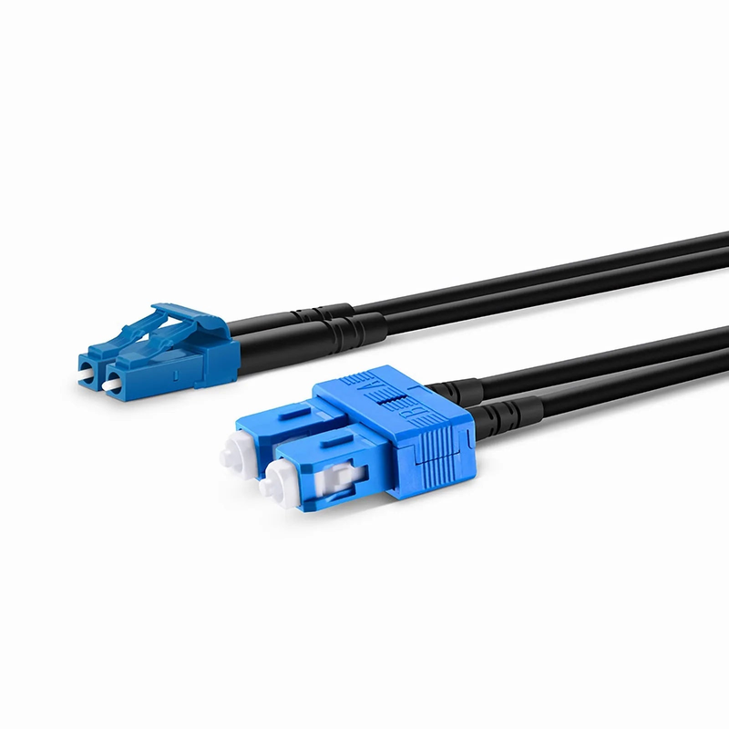 SFPS 10m (33ft) Industrial Armored Fiber Patch Cable, LC UPC to SC UPC, Duplex, 2 Fibers, Single Mode (OS2), TPU SFPS