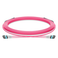 SFPS 30m (98ft) MTP® Trunk Cable, MTP®-8 UPC (Female) to MTP®-8 UPC (Female), 24 Fibers, Multimode (OM4), Plenum (OFNP), 0.20dB Max, Type B, Double Jacket, Magenta SFPS