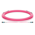 SFPS 30m (98ft) MTP® Trunk Cable, MTP®-8 UPC (Female) to MTP®-8 UPC (Female), 8 Fibers, Multimode (OM4), Plenum (OFNP), 0.20dB Max, Type B, Double Jacket, Magenta SFPS