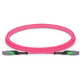 SFPS 3m (10ft) MMC Jumper, MMC-16 APC (Female) to MMC-16 APC (Female), 16 Fibers, Multimode (OM4), Plenum (OFNP), 0.35dB Max, Jumper Polarity, Magenta SFPS