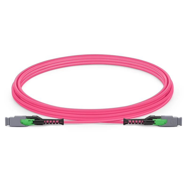 SFPS 3m (10ft) MMC Jumper, MMC-16 APC (Female) to MMC-16 APC (Female), 16 Fibers, Multimode (OM4), Plenum (OFNP), 0.35dB Max, Jumper Polarity, Magenta SFPS