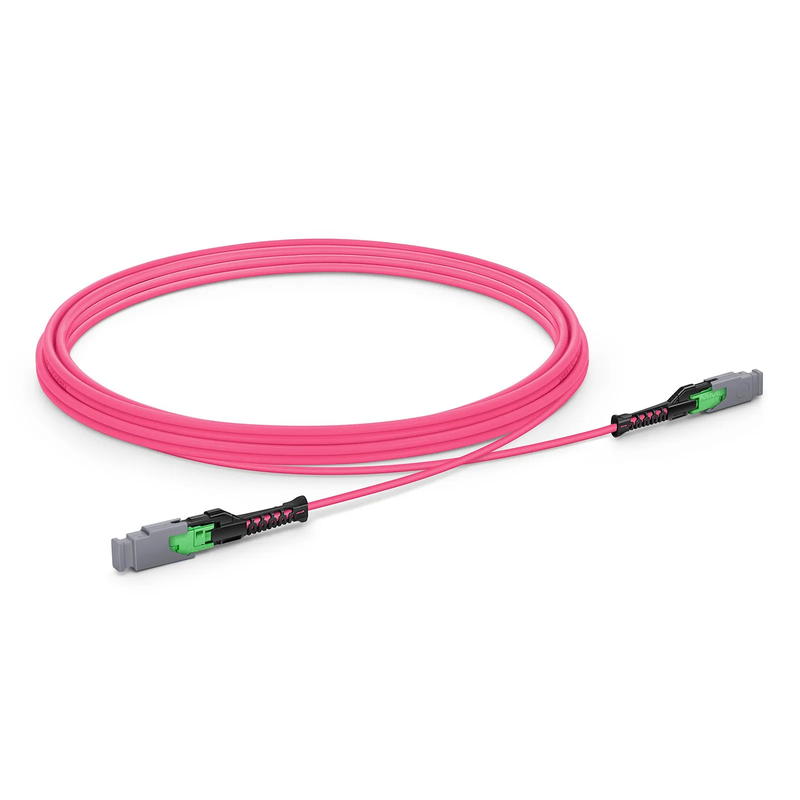 SFPS 3m (10ft) MMC Jumper, MMC-16 APC (Female) to MMC-16 APC (Female), 16 Fibers, Multimode (OM4), Plenum (OFNP), 0.35dB Max, Jumper Polarity, Magenta SFPS