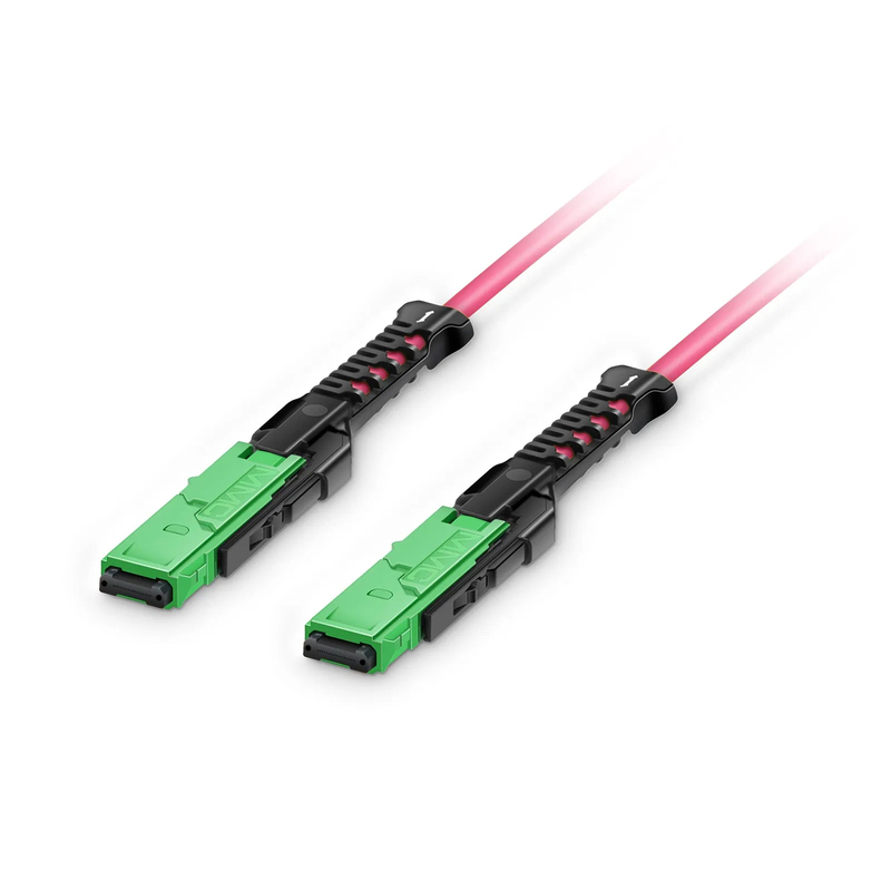 SFPS 3m (10ft) MMC Jumper, MMC-16 APC (Female) to MMC-16 APC (Female), 16 Fibers, Multimode (OM4), Plenum (OFNP), 0.35dB Max, Jumper Polarity, Magenta SFPS