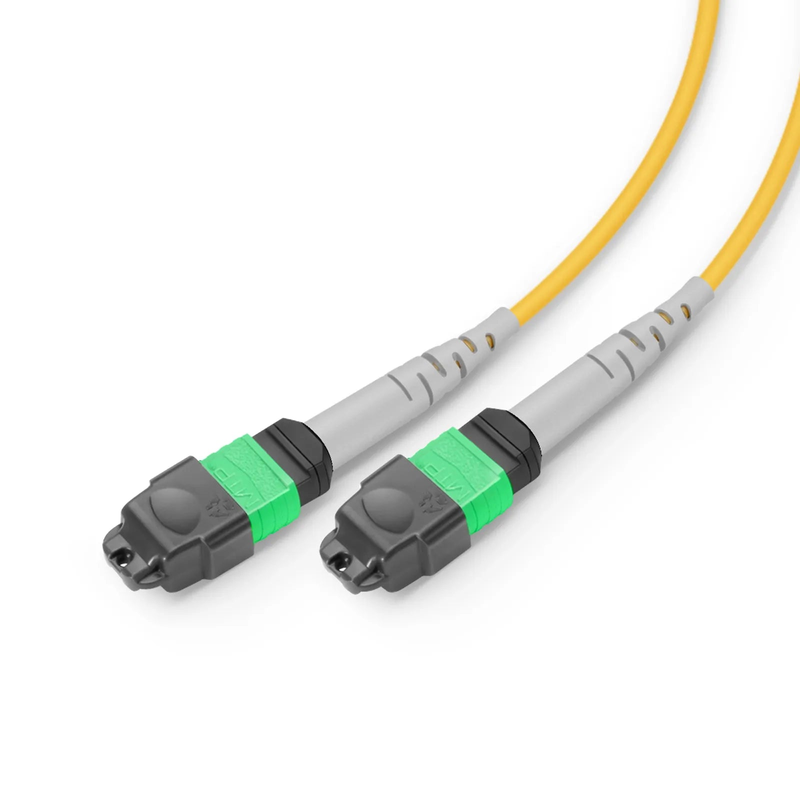 SFPS 3m (10ft) MMC Breakout Cable, MMC-16 APC (Female) to 2 x MTP®-8 APC (Female), 16 Fibers, Single Mode (OS2), Plenum (OFNP), 0.35dB Max, Jumper Polarity, Yellow SFPS